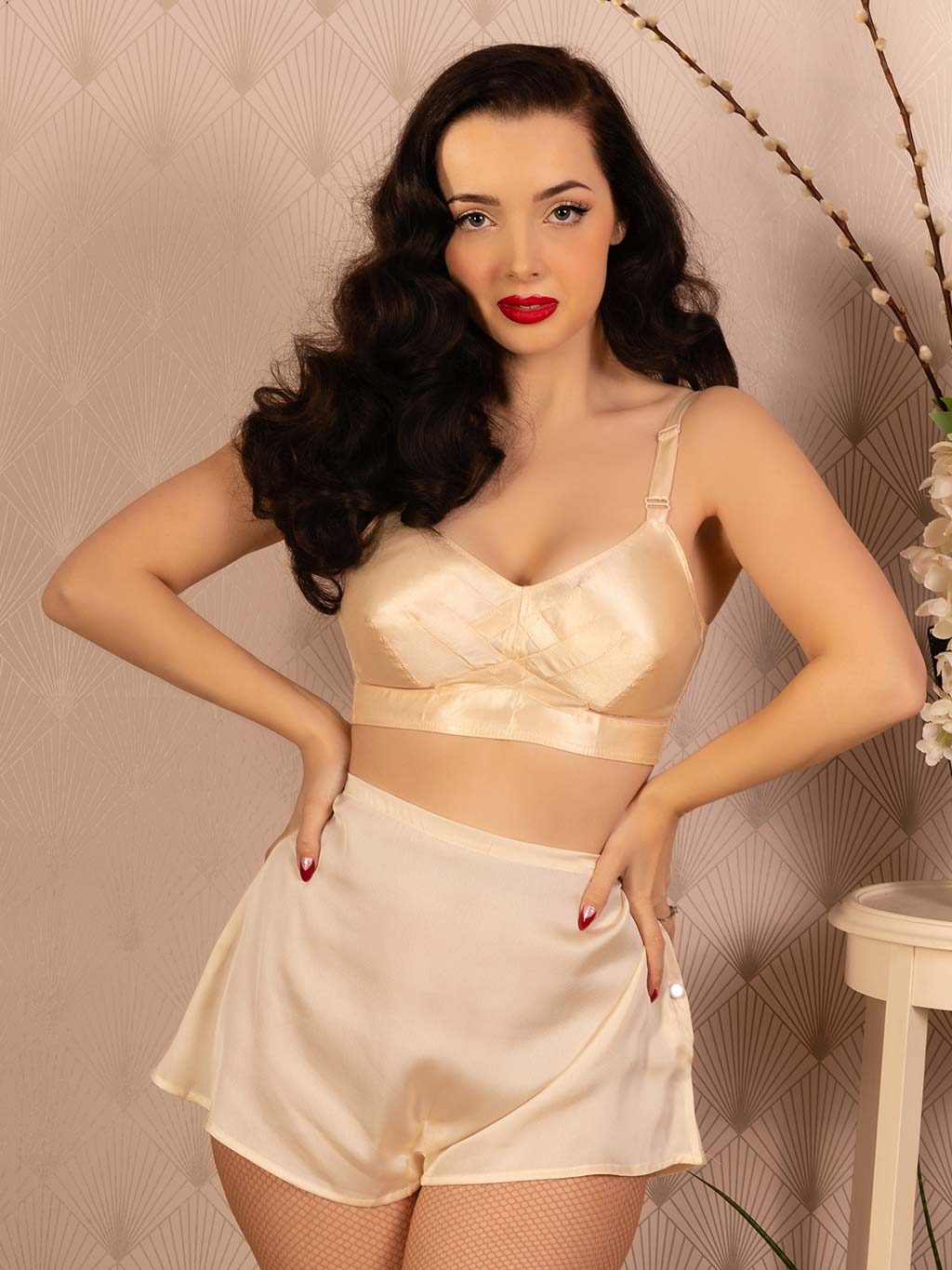 What Katie Did 1940's Cone Bra - Peach