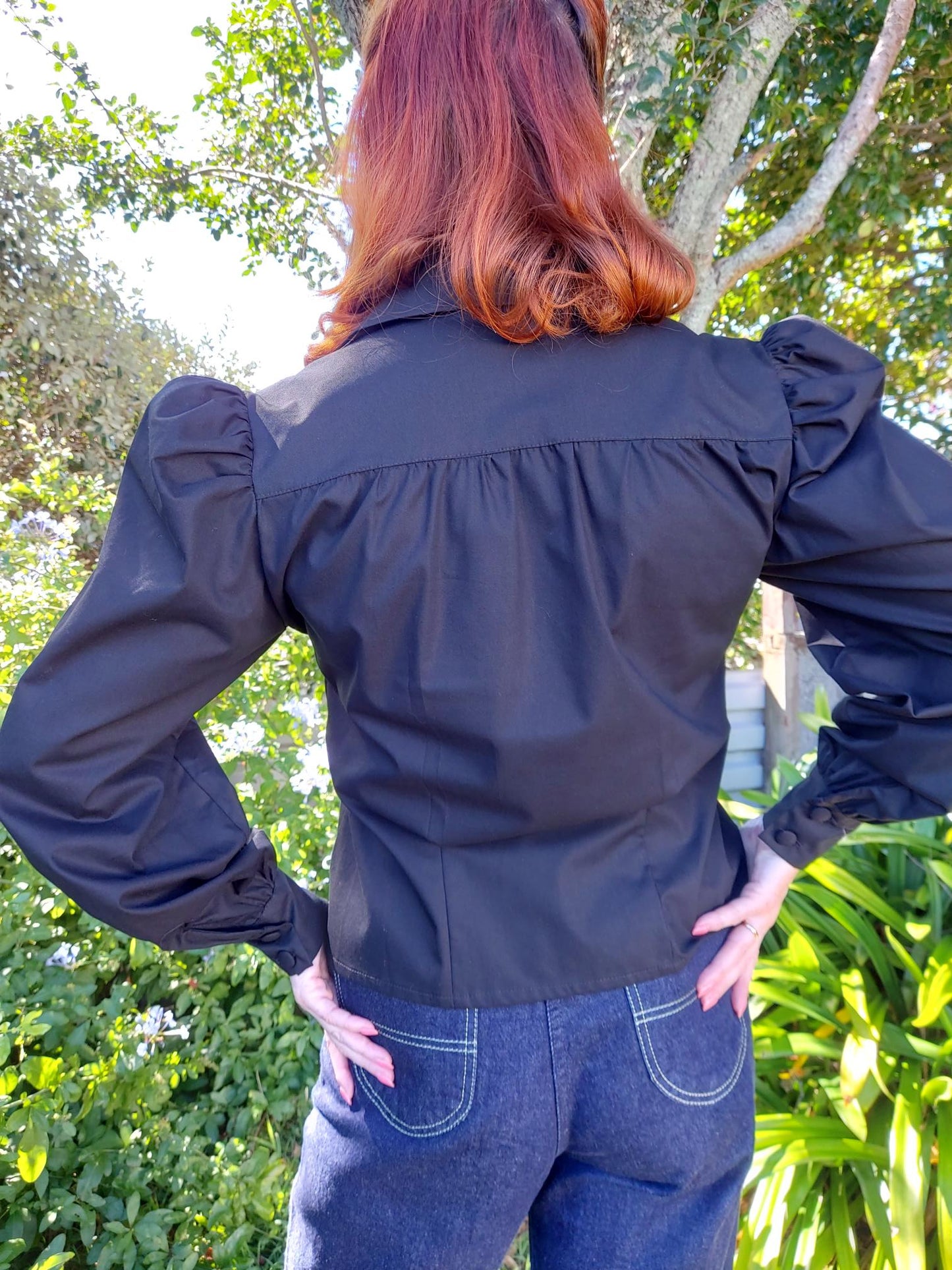 Freddie's of Pinewood 1940's Style Blouse - Black