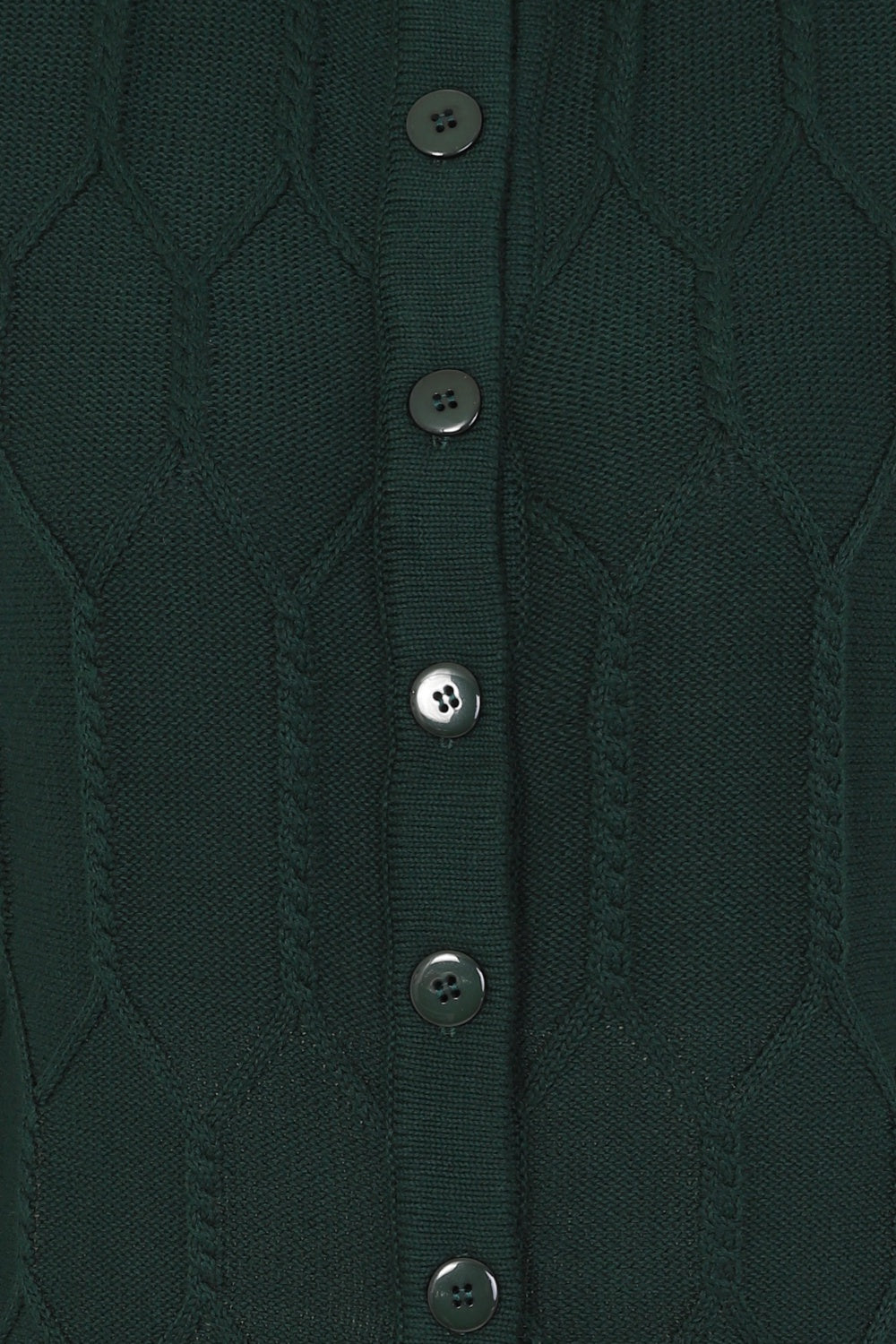 Banned Apparel Cable Knit Forest Green Cardigan