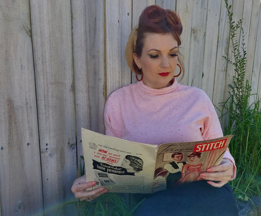 Freddie's of Pinewood 1950's Pale Pink Beatnik Top