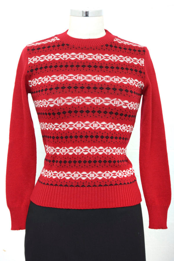 Retrospec'd - Red Nordic Jumper