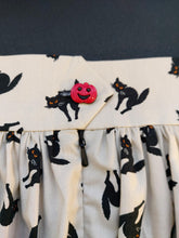 Load image into Gallery viewer, Halloween Skirt with Black Cats
