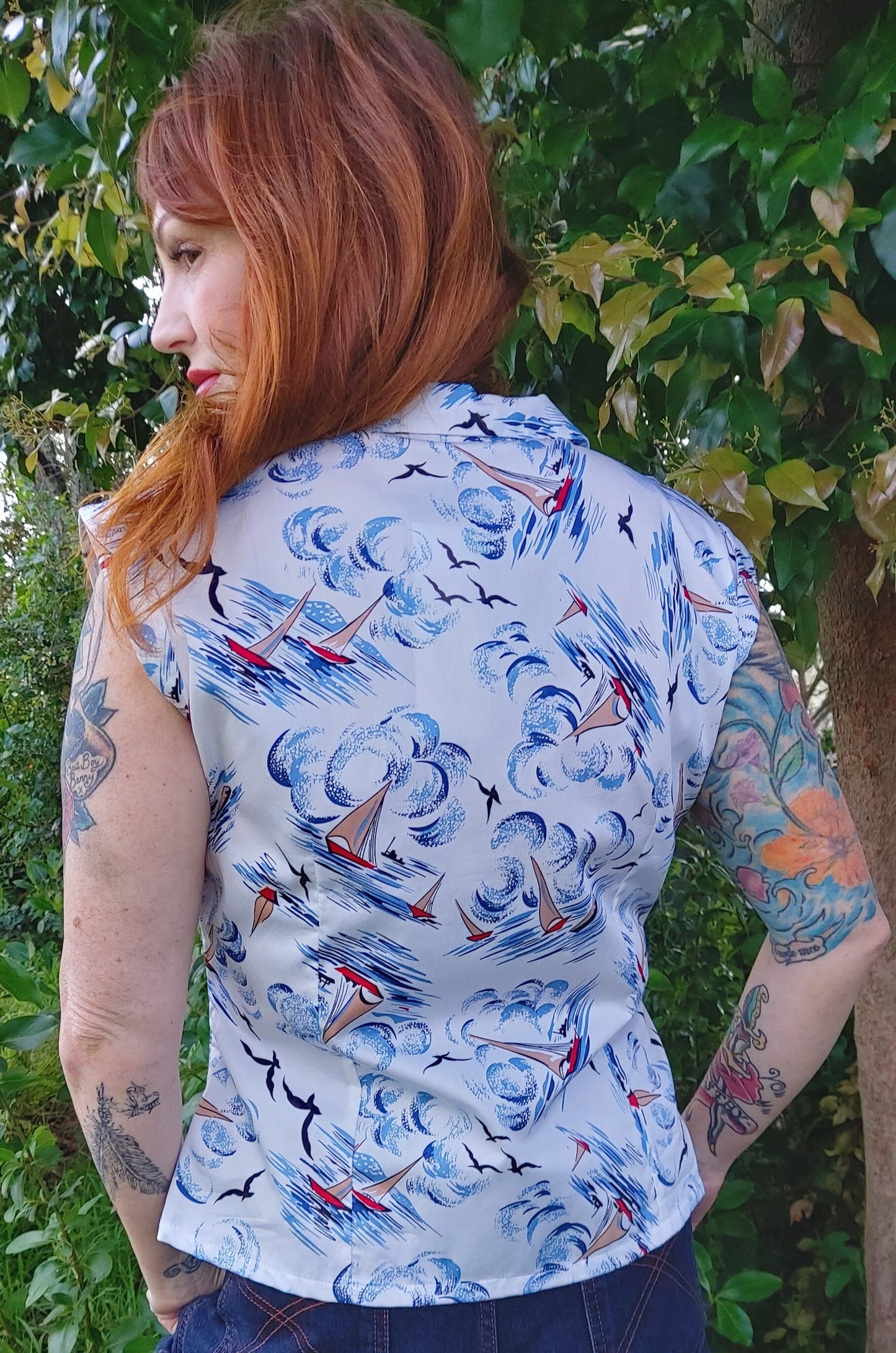 Retrospec'd   Seaside Print Blouse