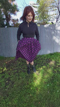 Load and play video in Gallery viewer, Purple Bat Wing Halloween Skirt
