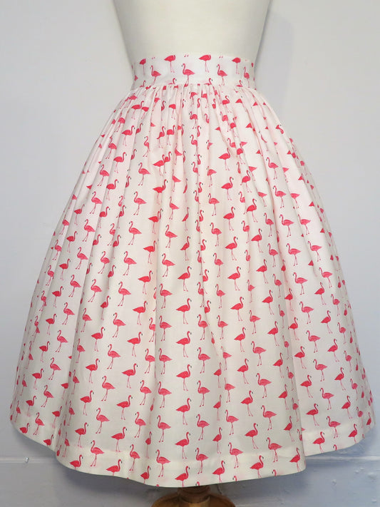 Flamingo Fun: Pink Flamingo Print Skirt