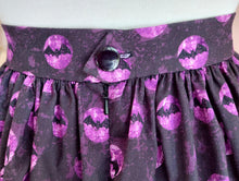 Load image into Gallery viewer, Halloween Skirt in Purple with Bat Wings
