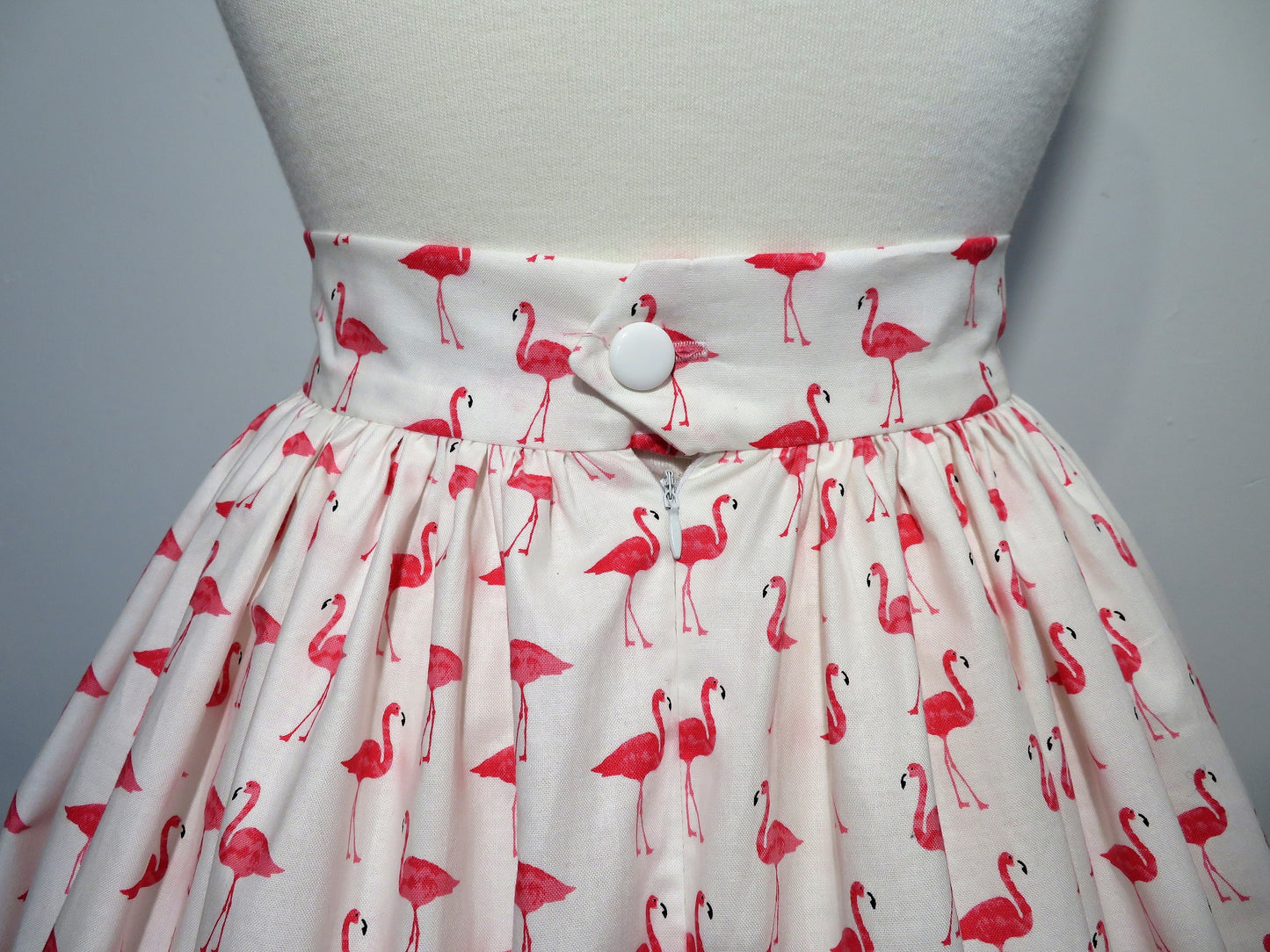 Flamingo Fun: Pink Flamingo Print Skirt