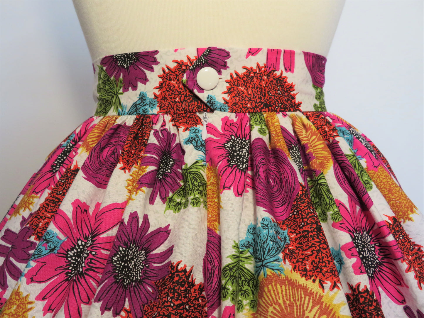 It's So You! Magenta and Purple Floral Print Skirt