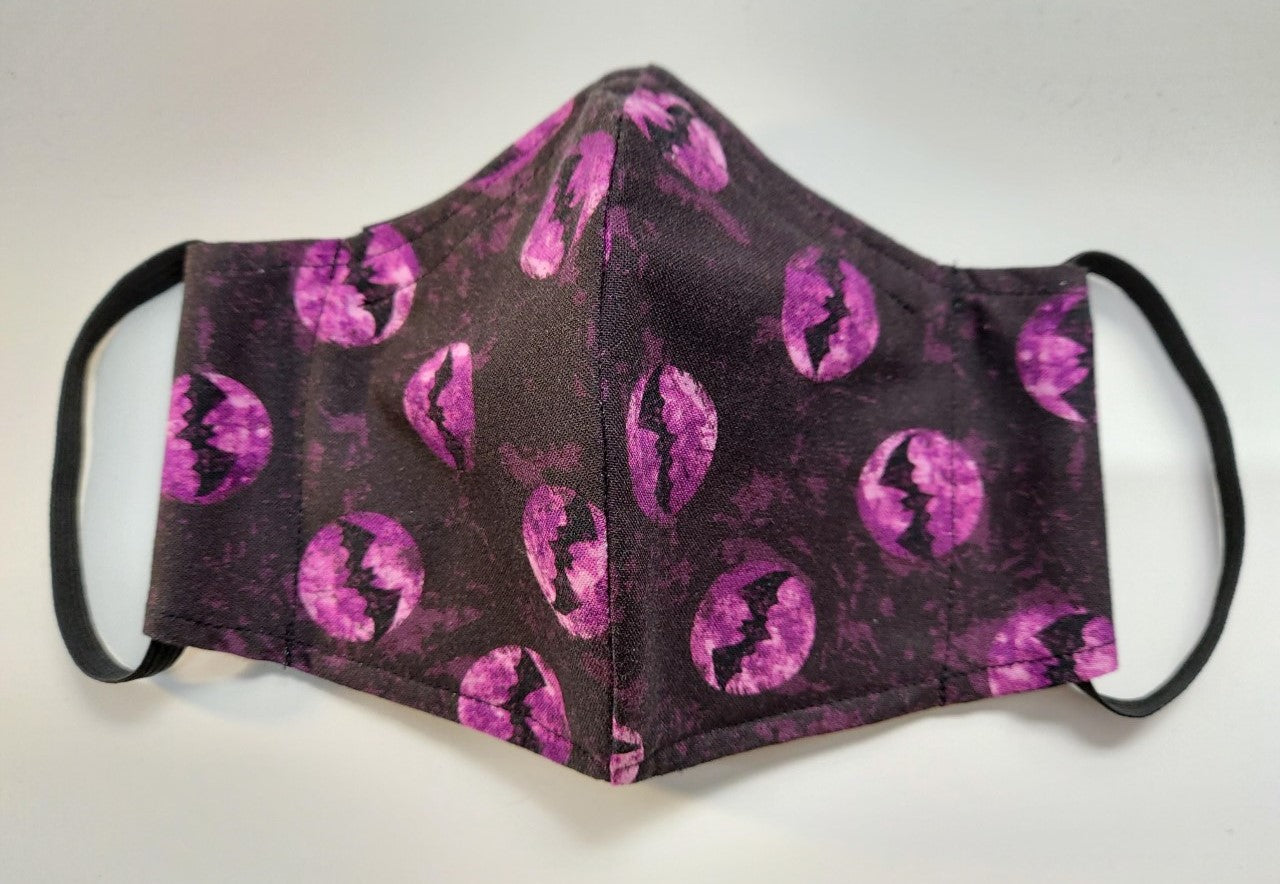 Face Mask-Purple Batwing Print