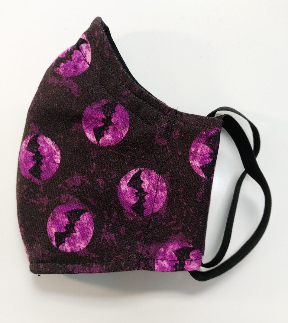 Face Mask-Purple Batwing Print