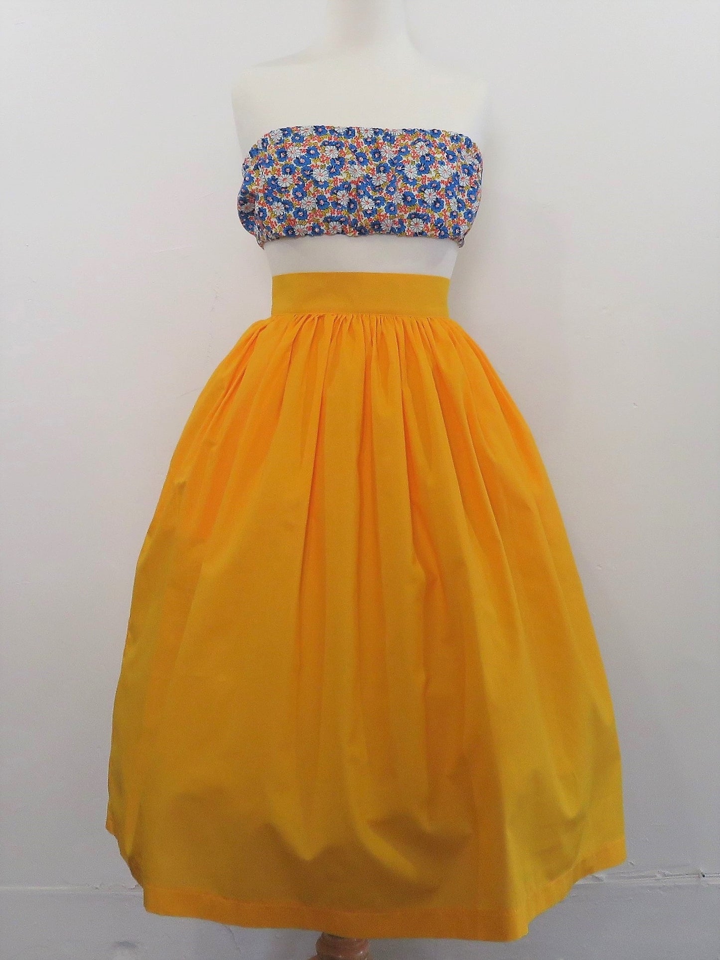 Canary Yellow 'Margie' Skirt – Classic Cotton Wardrobe Essential