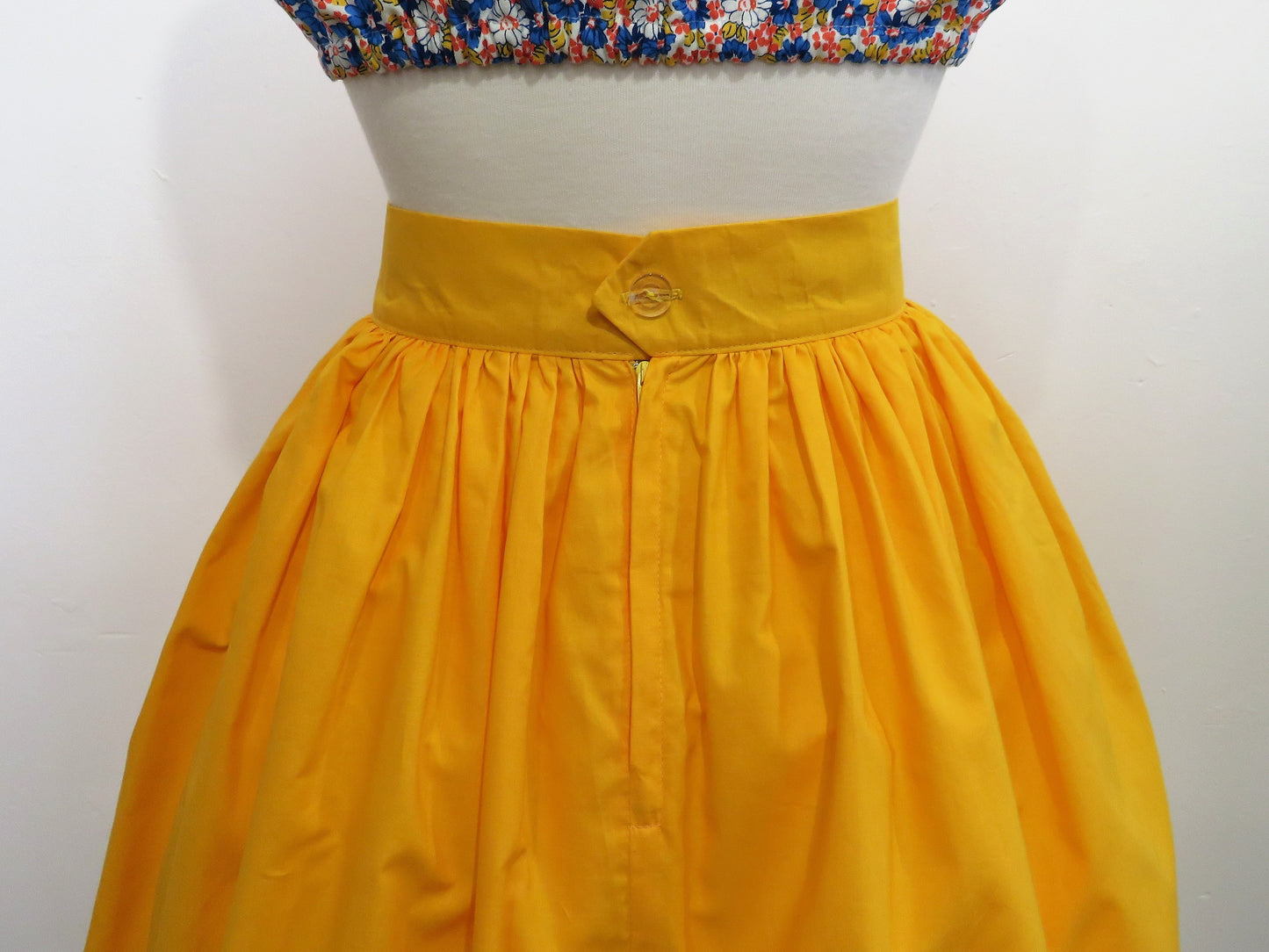 Canary Yellow 'Margie' Skirt – Classic Cotton Wardrobe Essential