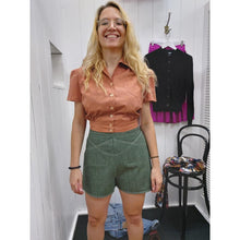 Load image into Gallery viewer, Freddie&#39;s of Pinewood 1940&#39;s Style Rust Work Blouse

