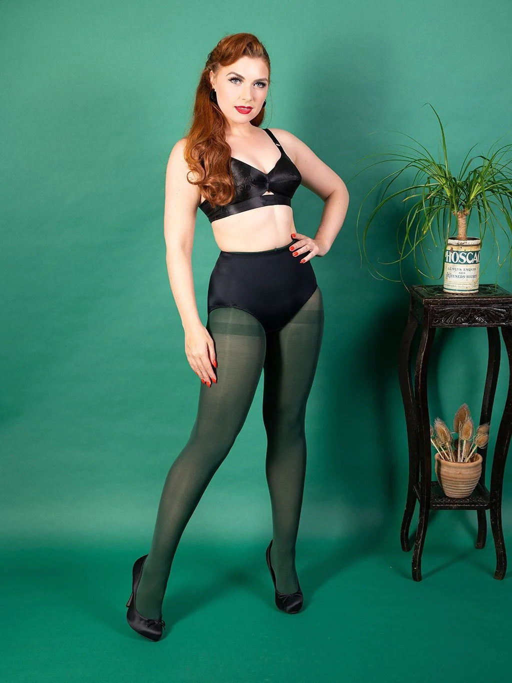 Forest Green Opaque Tights What Katie Did
