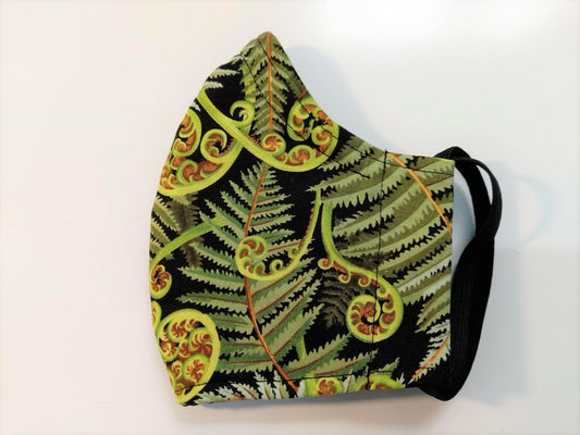 Face Mask- Green Fern Print