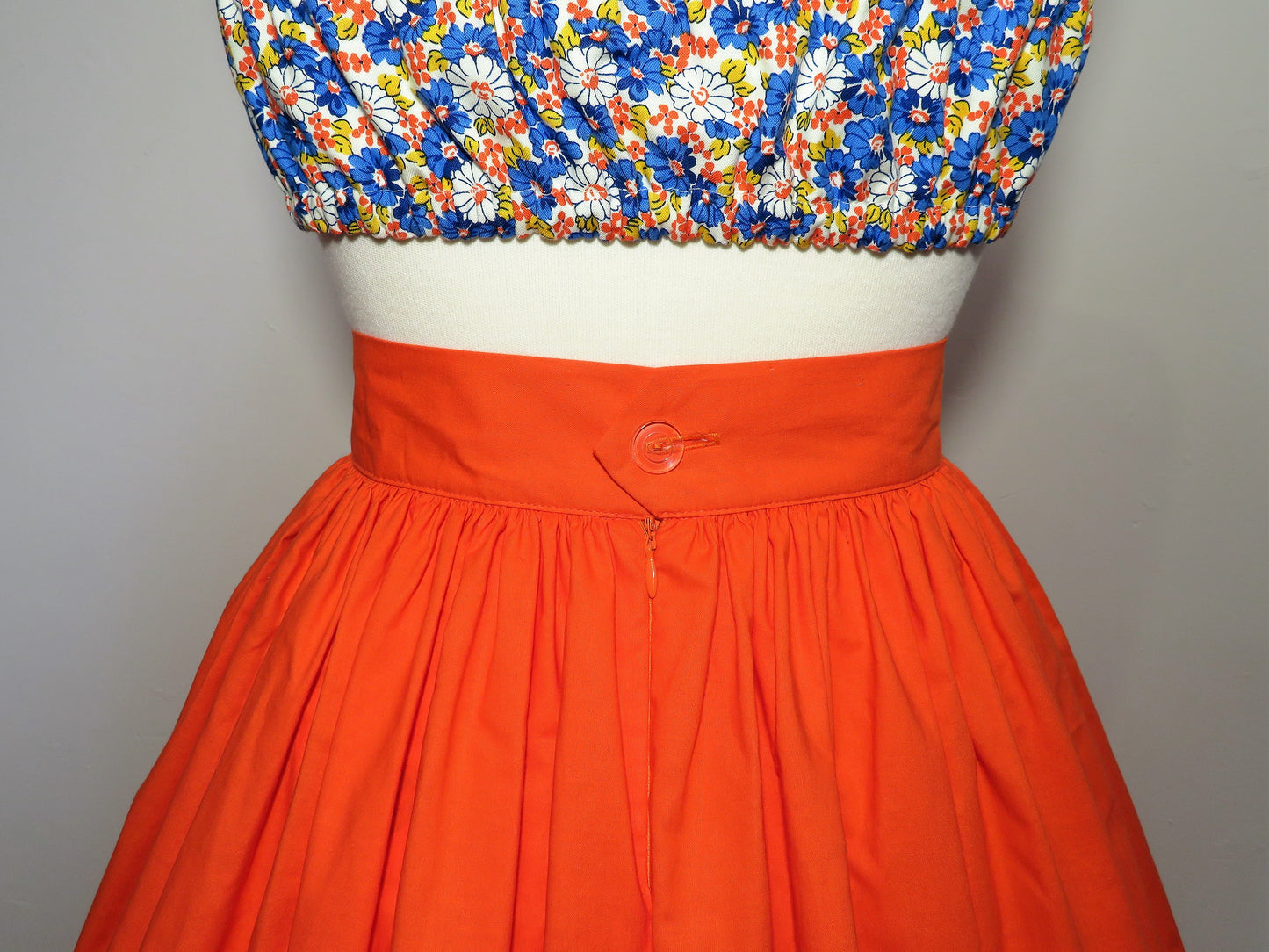 Margie Solid Orange Skirt