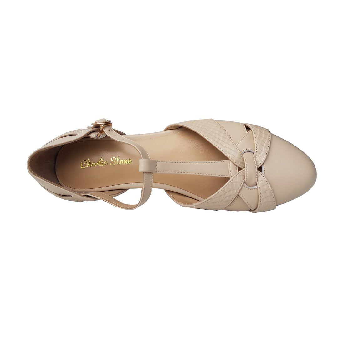 Charlie Stone Shoes-Peta Cream - Flats