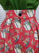 Load image into Gallery viewer, It&#39;s So You!-Christmas Print Skirt - Holiday Presents in Red
