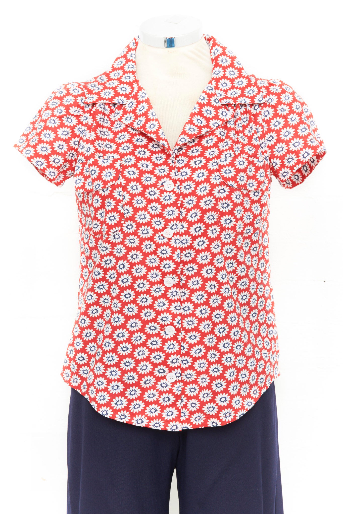 Retrospec'd Blouse Daisy Red