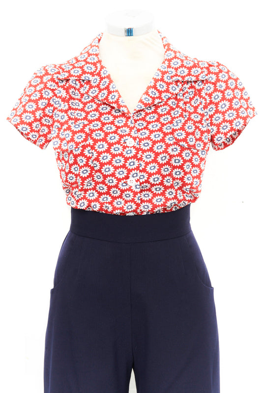 Retrospec'd Blouse Daisy Red