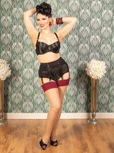 Load image into Gallery viewer, Champagne Claret Seamed Stockings What Katie Did
