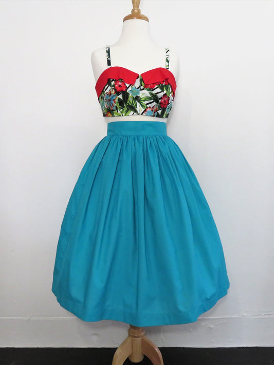 Solid Blue Teal Skirt – Timeless & Versatile