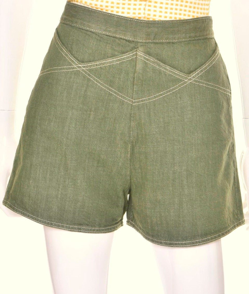 Freddie's of Pinewood 1950's Style Green XX Shorts