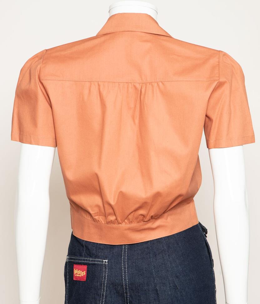 Freddie's of Pinewood 1940's Style Rust Work Blouse