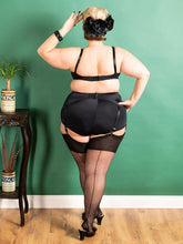 Load image into Gallery viewer, Black on Black Seamed Stockings Curve What Katie Did
